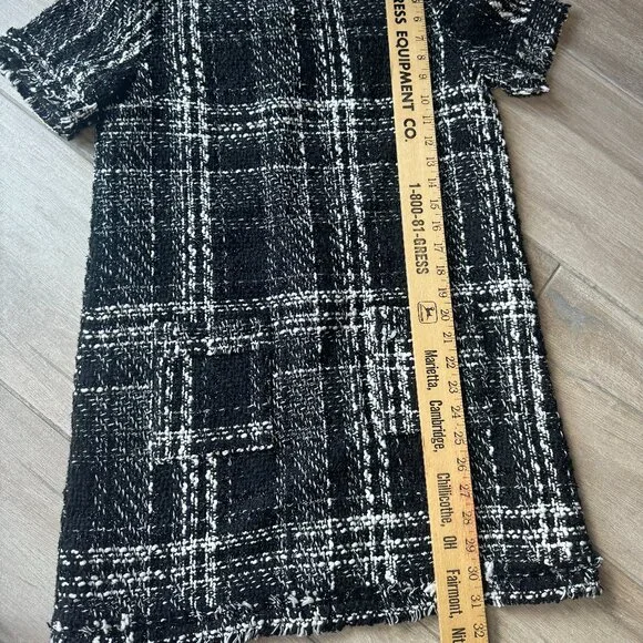 Very J Black & White Tweed Shift Dress – Women’s Medium – Chic Workwear - Picture 5 of 8